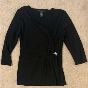 Grace Elements Black Wrap Top